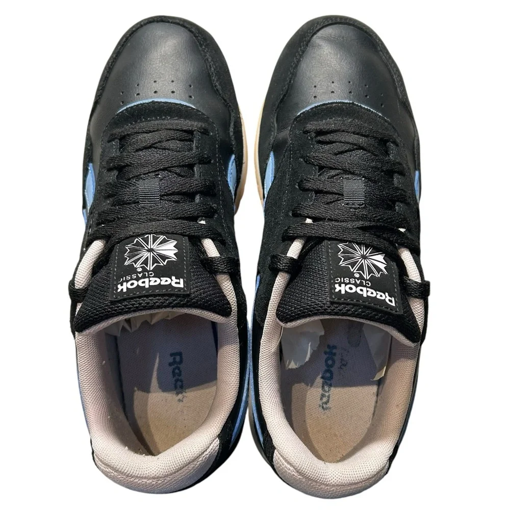 Reebok Classic Leather Retro Sneakers Black‎ Blue Pink Cream Women’s 9